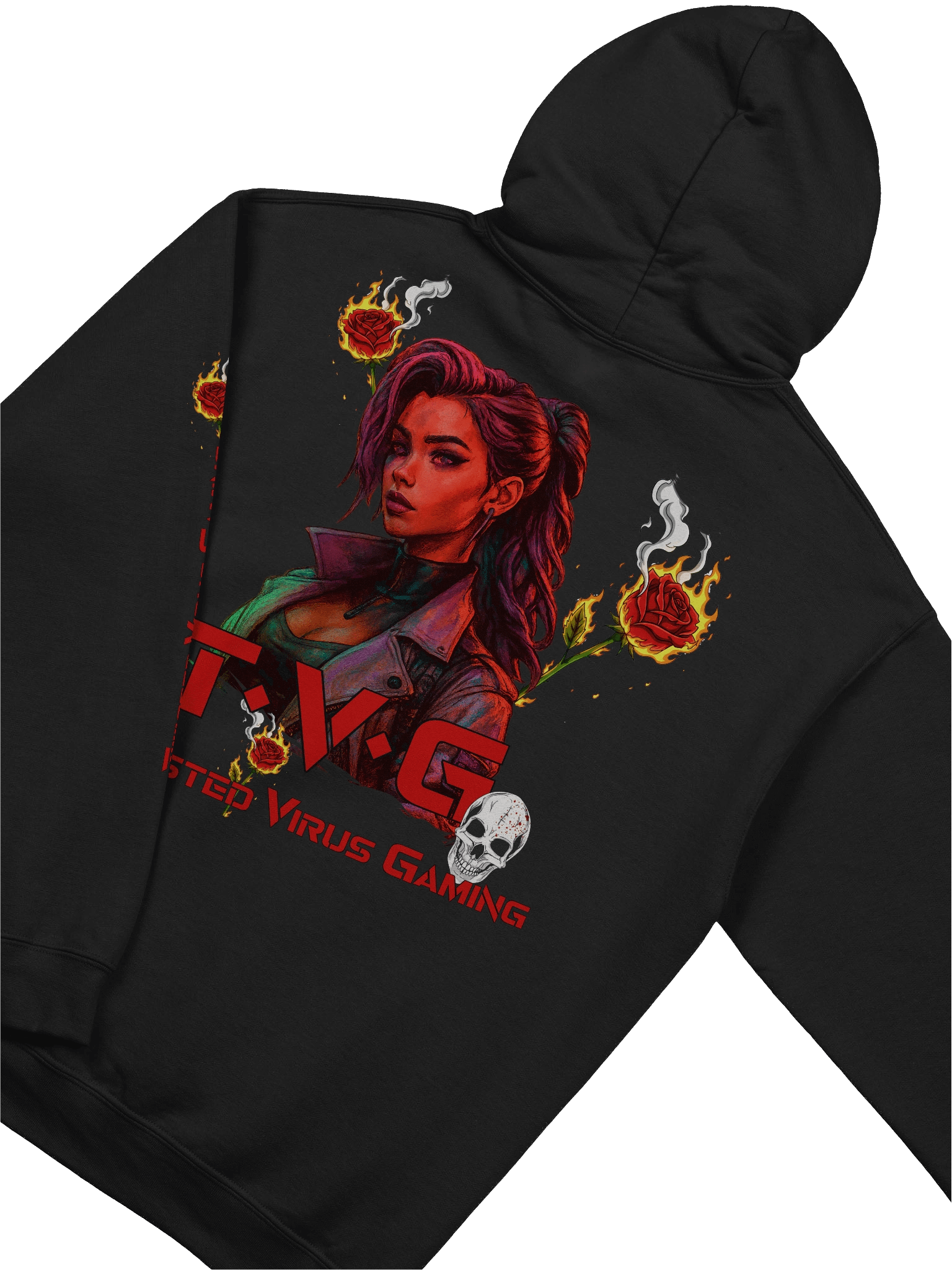 Twisted Virus Gaming - Anime girl n Fire Roses, Skull product image (2)