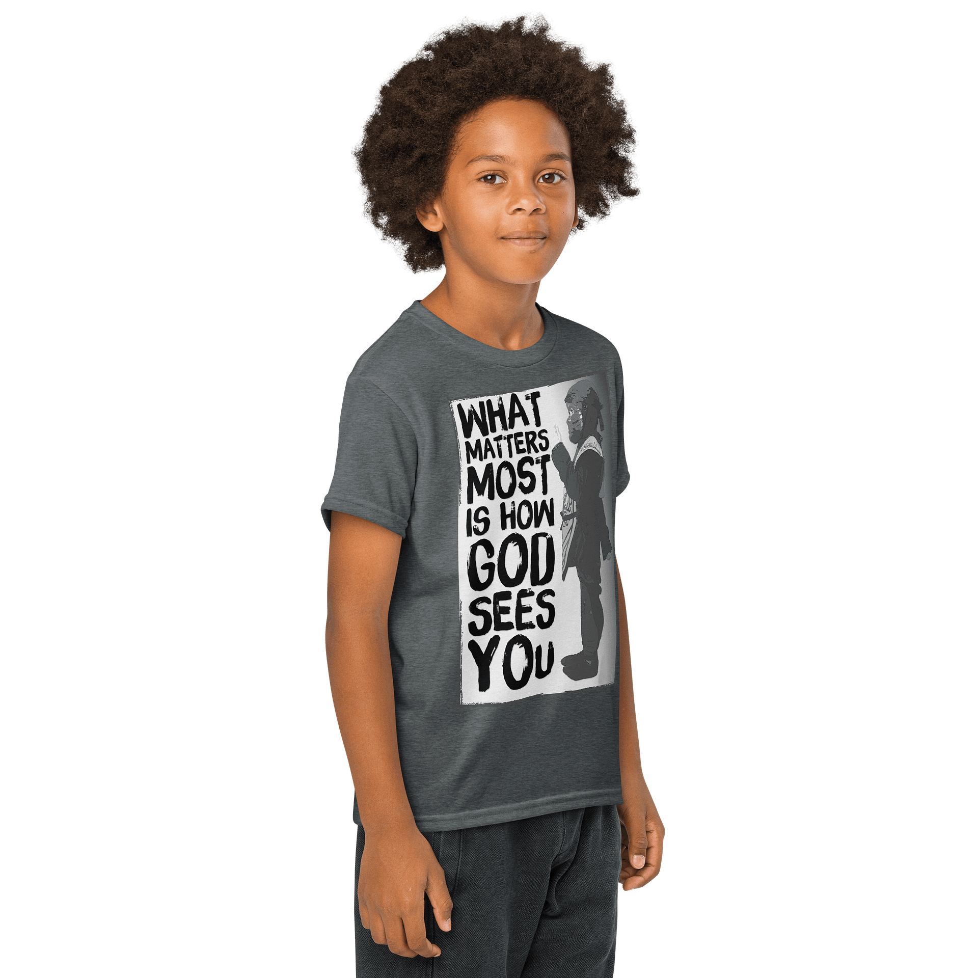 "What Matters Most Is How God Sees You" Brave Christian Youth T-Shirt product image (18)