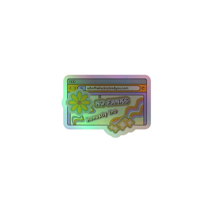 WHOTFASKEDYOU.COM holographic kiss-cut sticker product image (1)