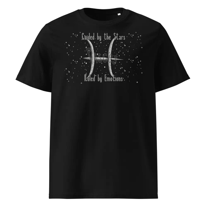 Pisces, Guided by the Stars, Black Tee product image (1)