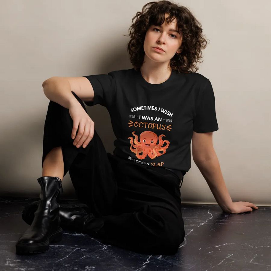 I Wish I Were An Octopus Unisex Premium T-Shirt product image (7)