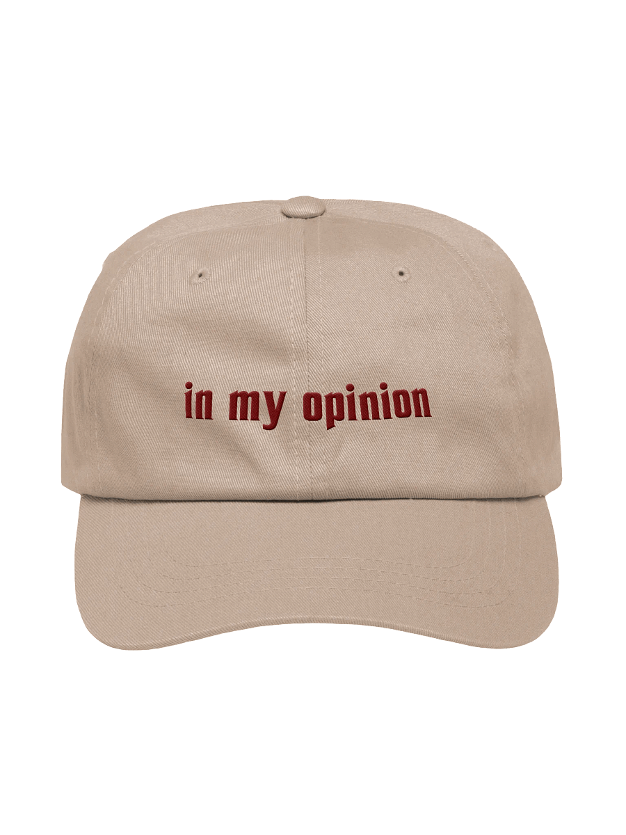 "in my opinion" maroon embroidery baseball hat product image (2)