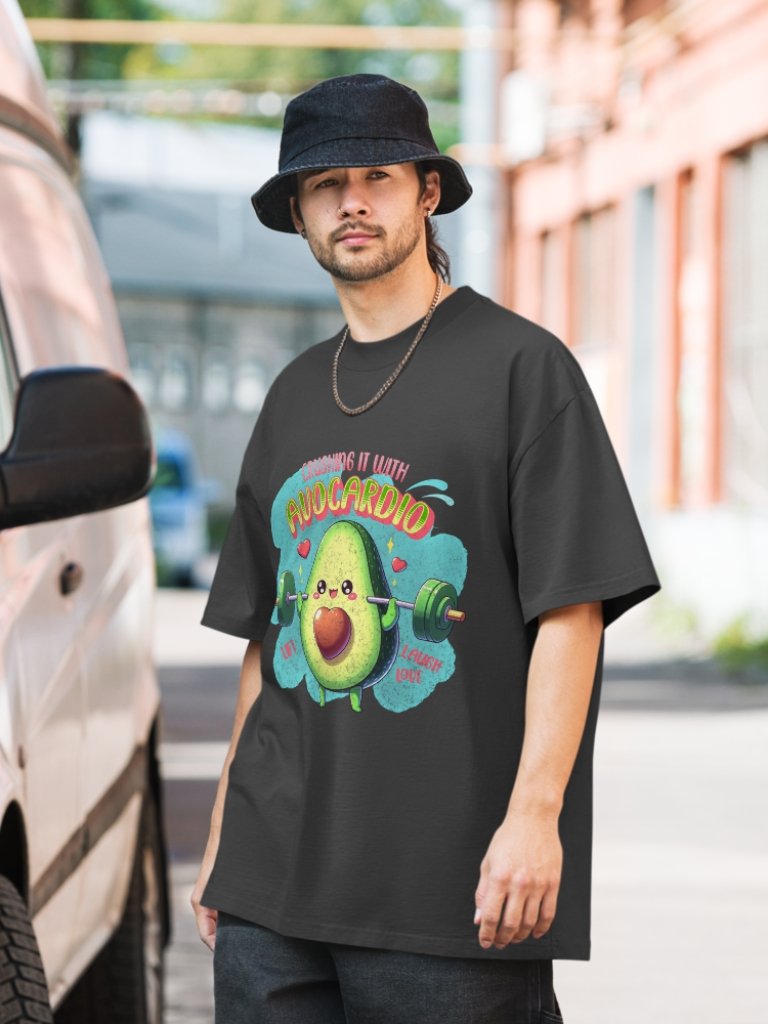 Crushing it with AVOcardio Oversized Faded T-Shirt product image (5)