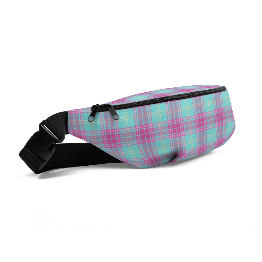 Hot Pink and Aqua Plaid Fanny Pack product image (3)