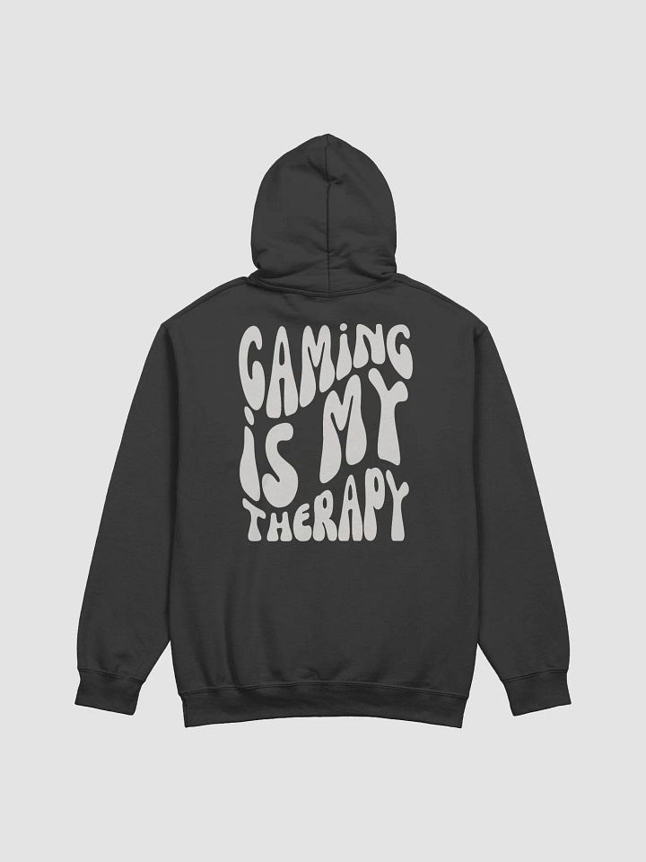 Gaming Is My Therapy with KBM Smiley Classic Hoodie (White) product image (2)