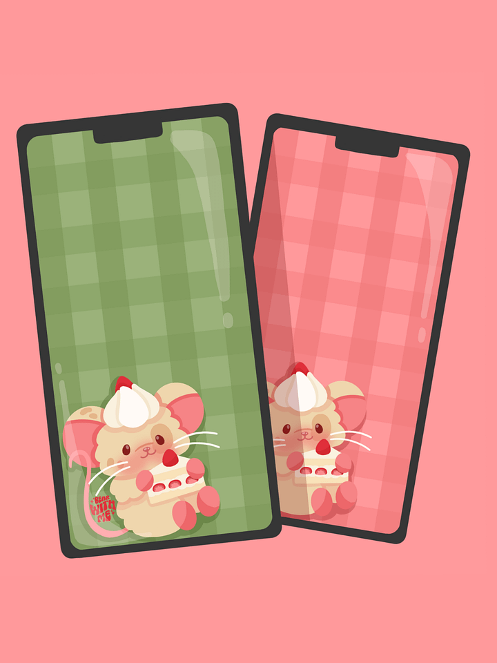 Phone Wallpaper- Strawberry Shortcake Mouse product image (1)