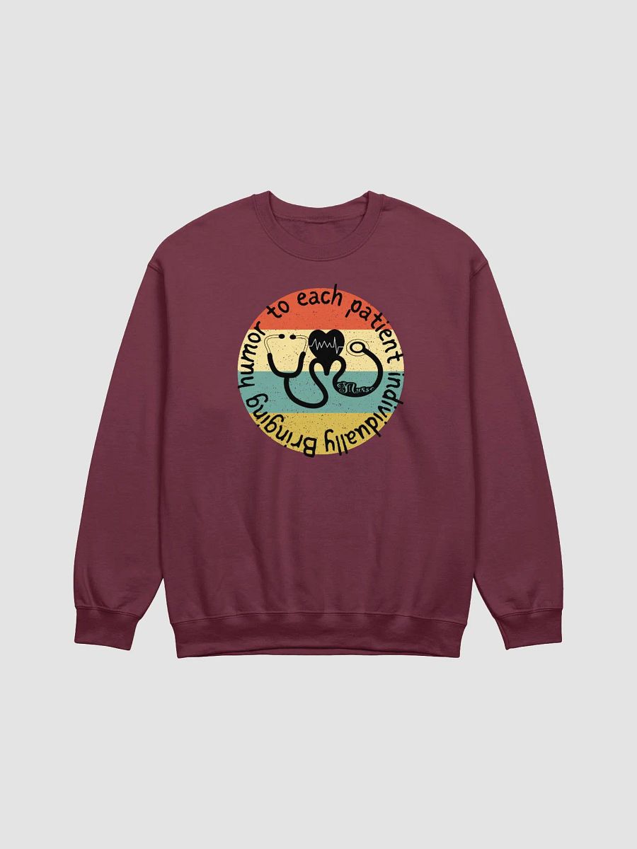 Maroon Black Dark Heather Forest Green Indigo Blue Light Blue Light Pink Red Retro Crewneck product image (4)