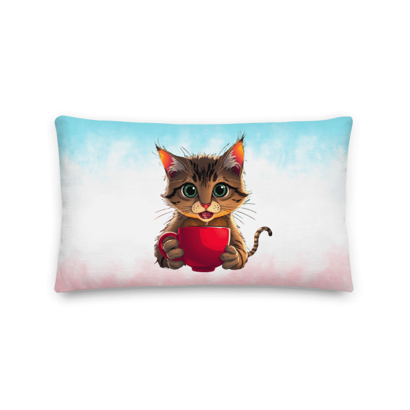 Pillow-Cat with a Cup of Coffee product image (7)