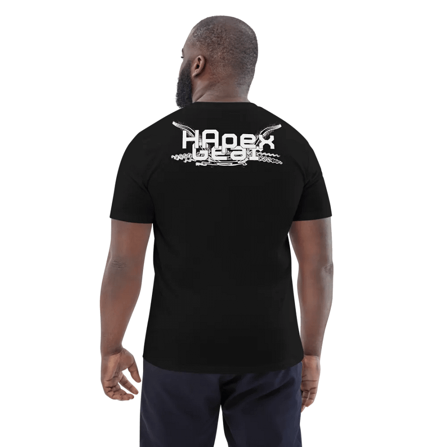 Aaron - Embroidered - Organic Cotton T-Shirt - White HApex Gear Black Logo product image (3)
