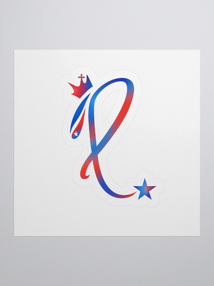 Red, White & Blue Crown Star Sticker product image (3)