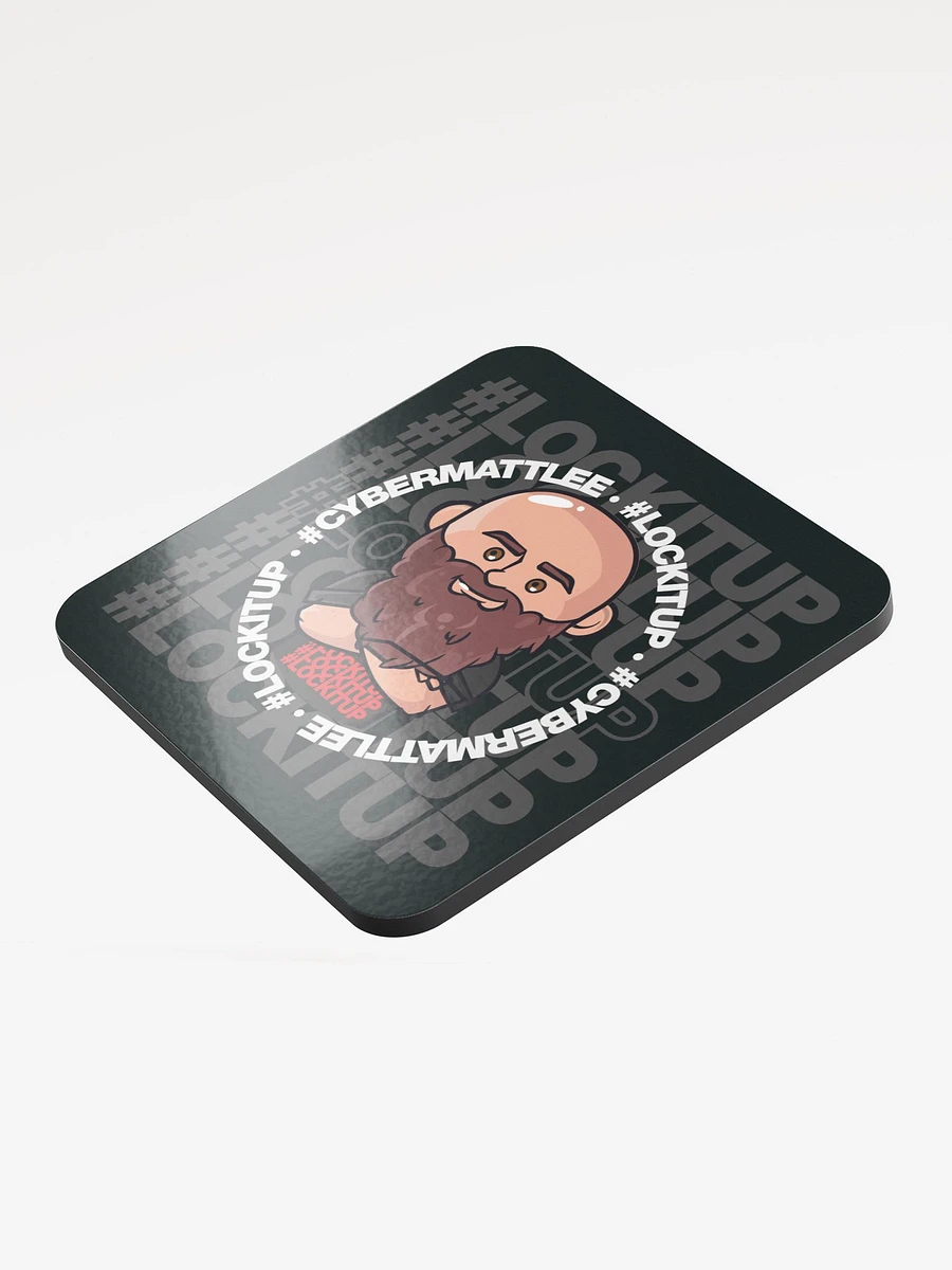 Matt Lee #LOCKITUP - Glossed Cork Coaster (Black) product image (3)