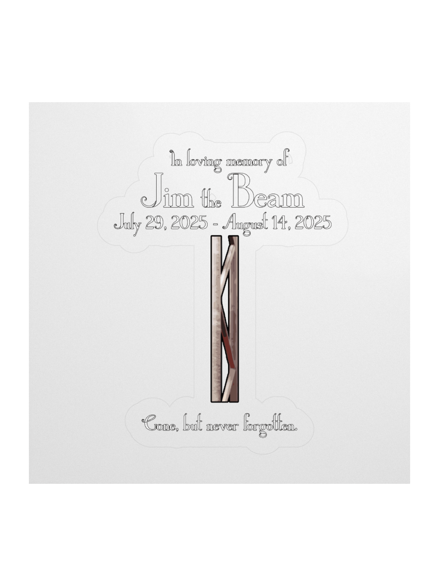 Jim the Beam Kiss-Cut Sticker product image (1)