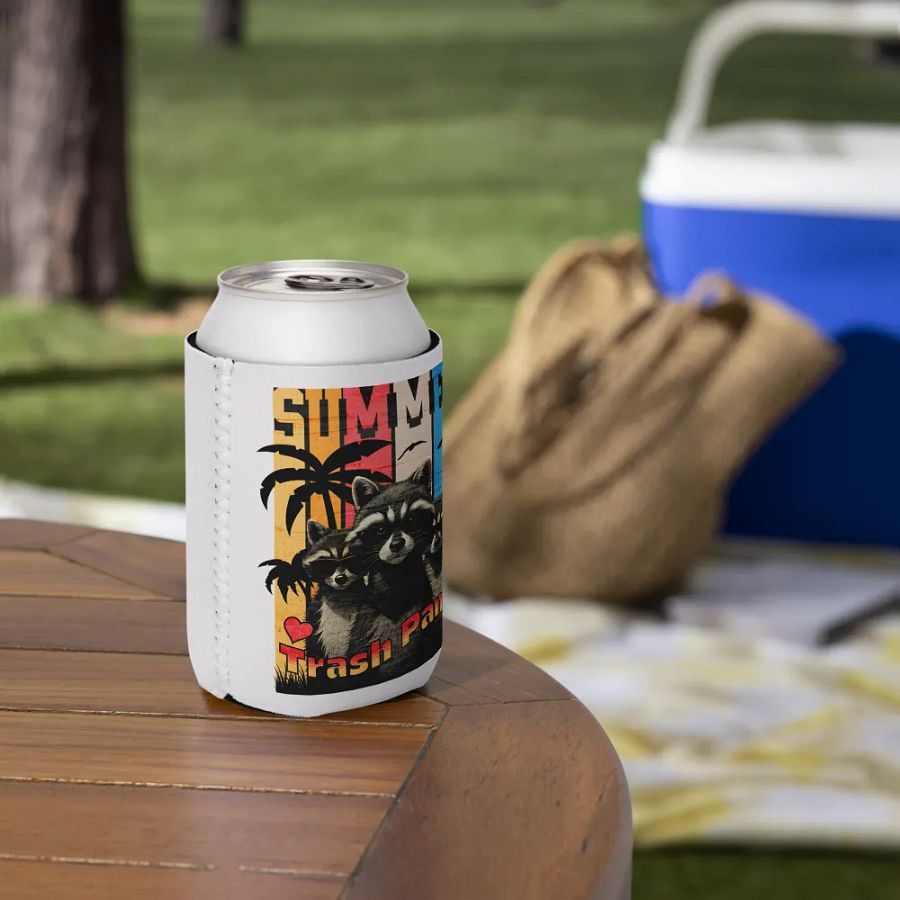 Summer Trash Panda Can Coozie Cooler product image (6)