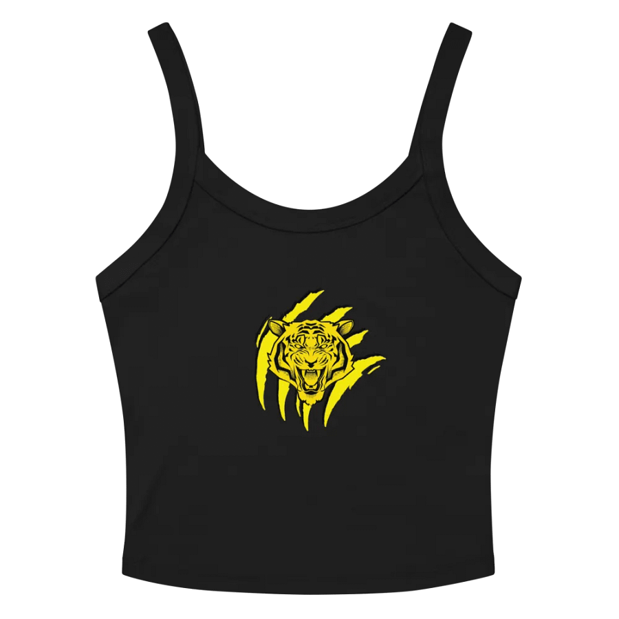 Camiseta sin mangas cómoda y elegante con canalé para mujer con diseño de tigre feroz product image (2)