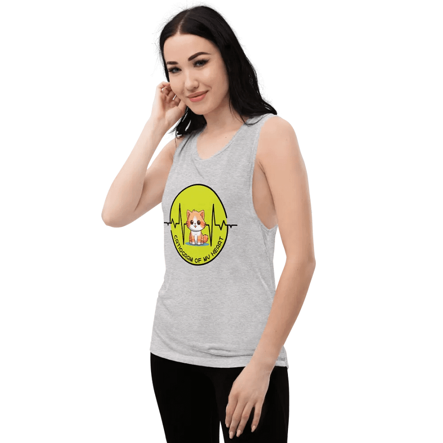 Cat Heartbeat Flowy Muscle Tank product image (10)