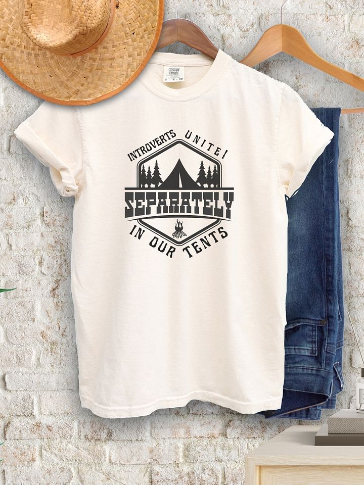 Funny sarcastic camping introvert light T-shirt product image (14)