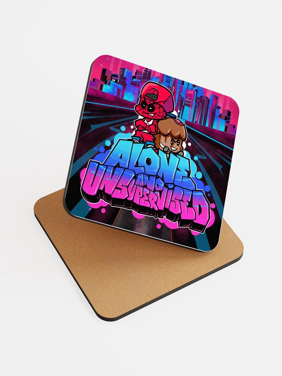 Alone and Unsupervised Graffiti Coaster product image (6)