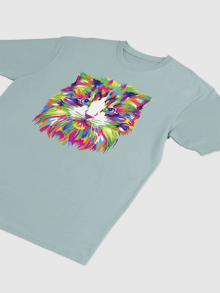 Vibrant Cat Face Abstract Tee product image (8)