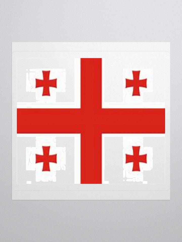 Georgia Flag Sticker | Five Crosses Design | Durable Vinyl | 3 Sizes product image (1)