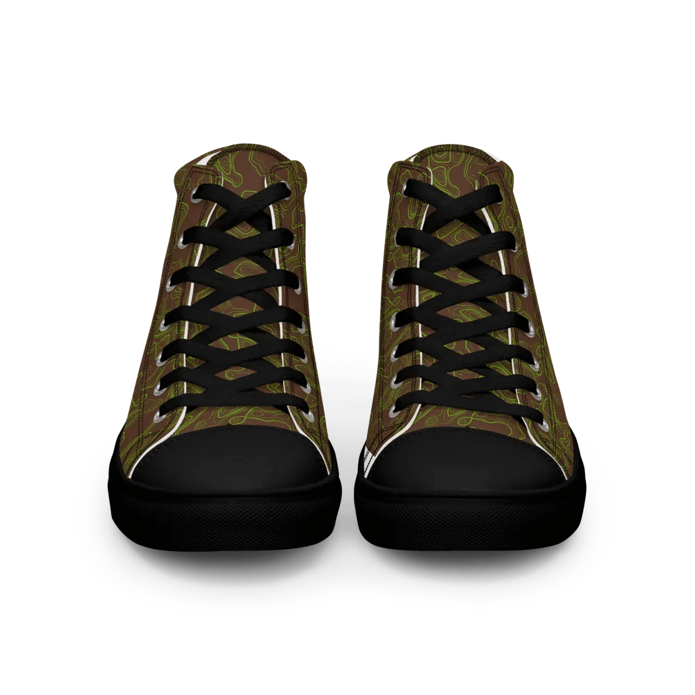 Topographic shoes brown green product image (3)