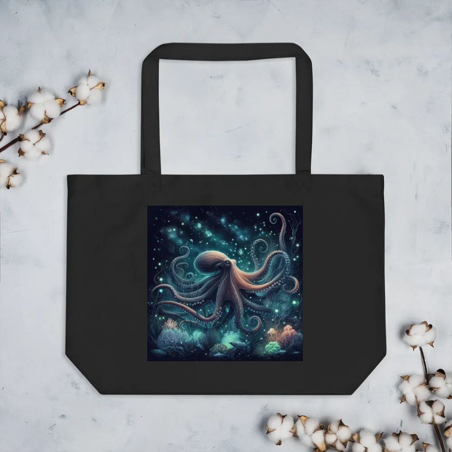 Midnight Glow Octopus Eco Tote product image (4)