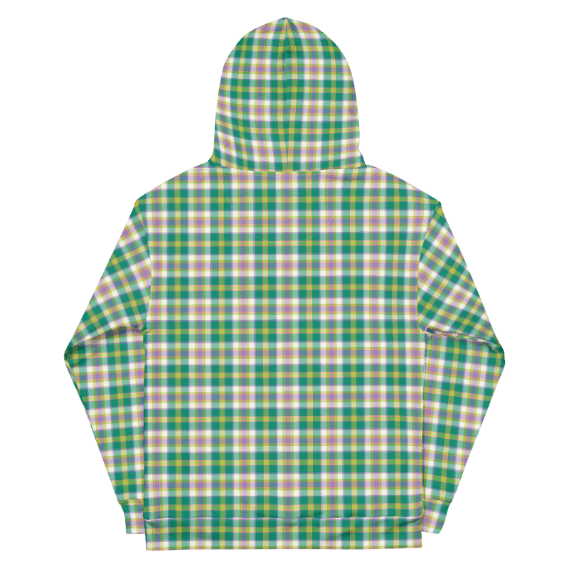 Seafoam Green and Purple Plaid Hoodie product image (7)