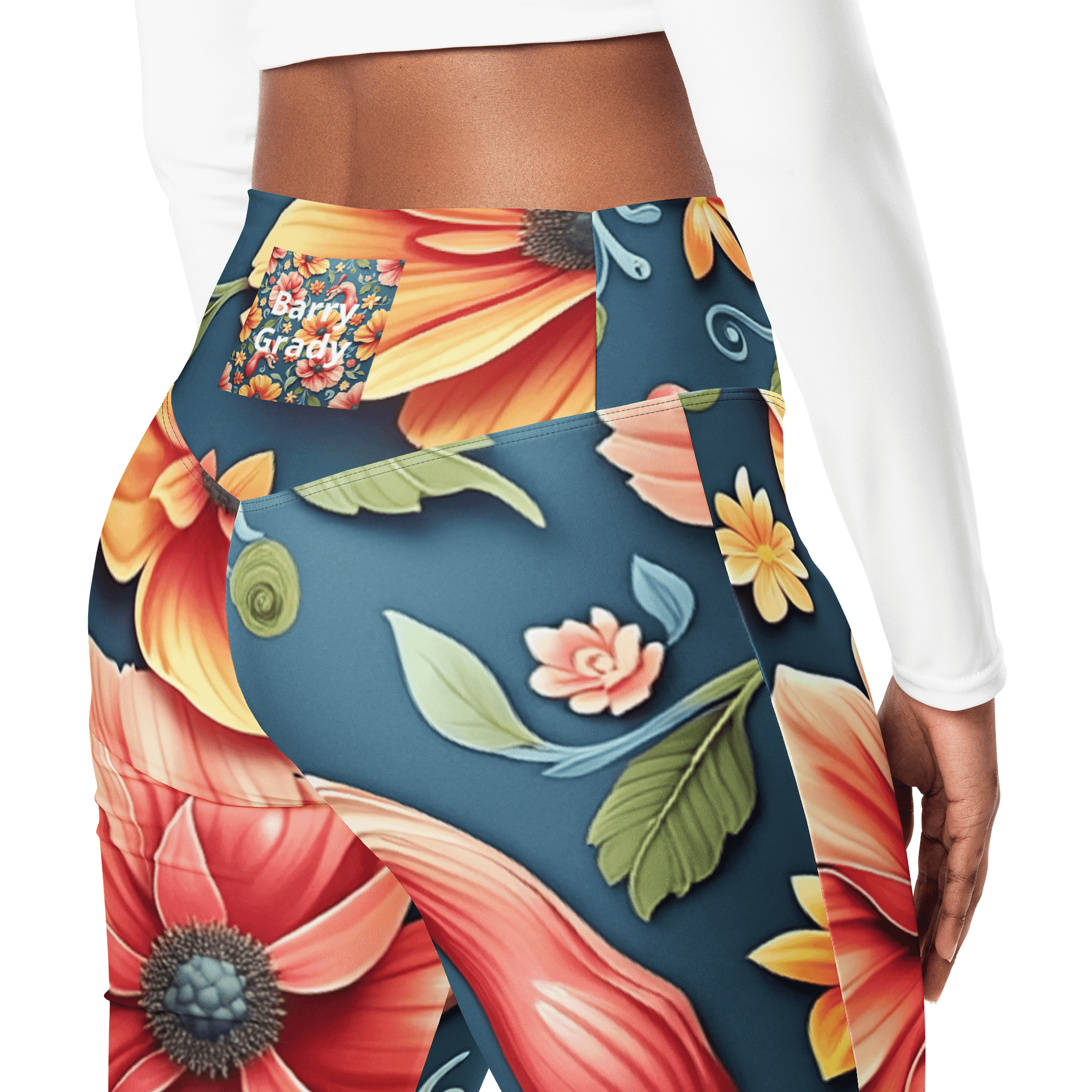 Barry Grady 'Floral Fiesta' Flare Leggings product image (5)