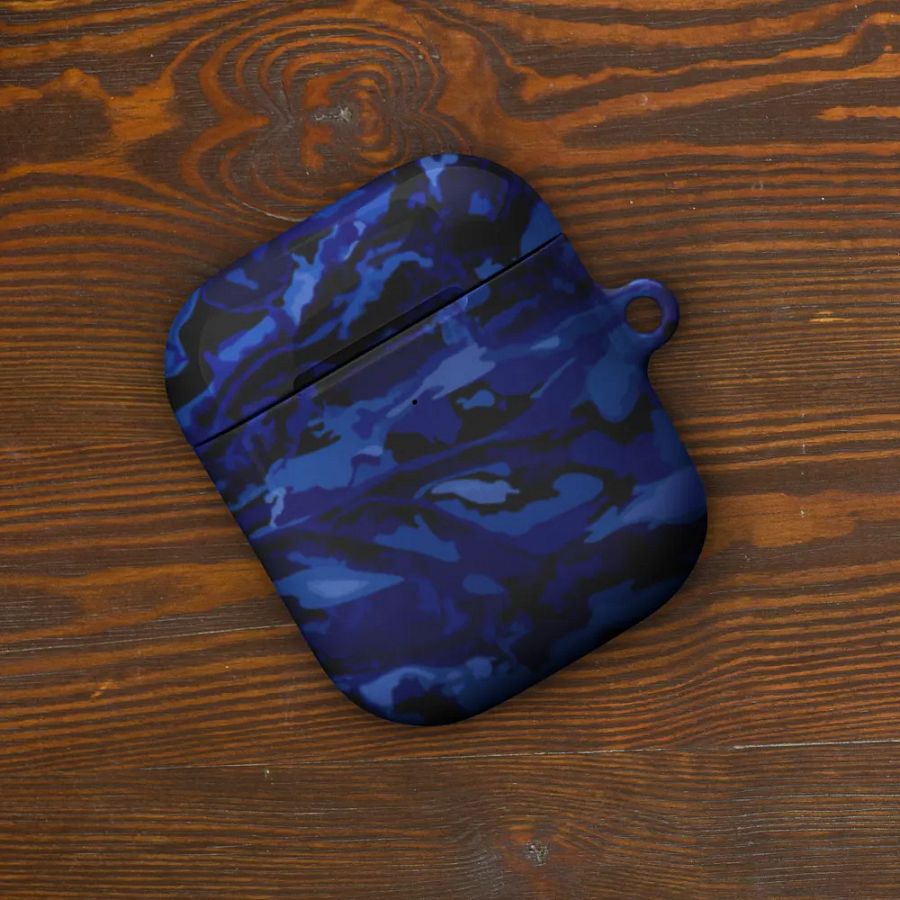 Dark Blue Camo AirPod Case product image (10)