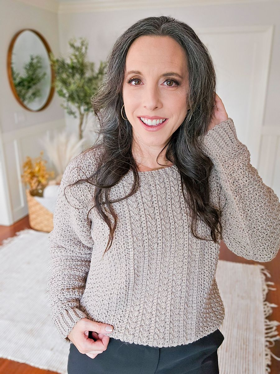 Toasty Wheat Crochet Sweater Pattern product image (6)
