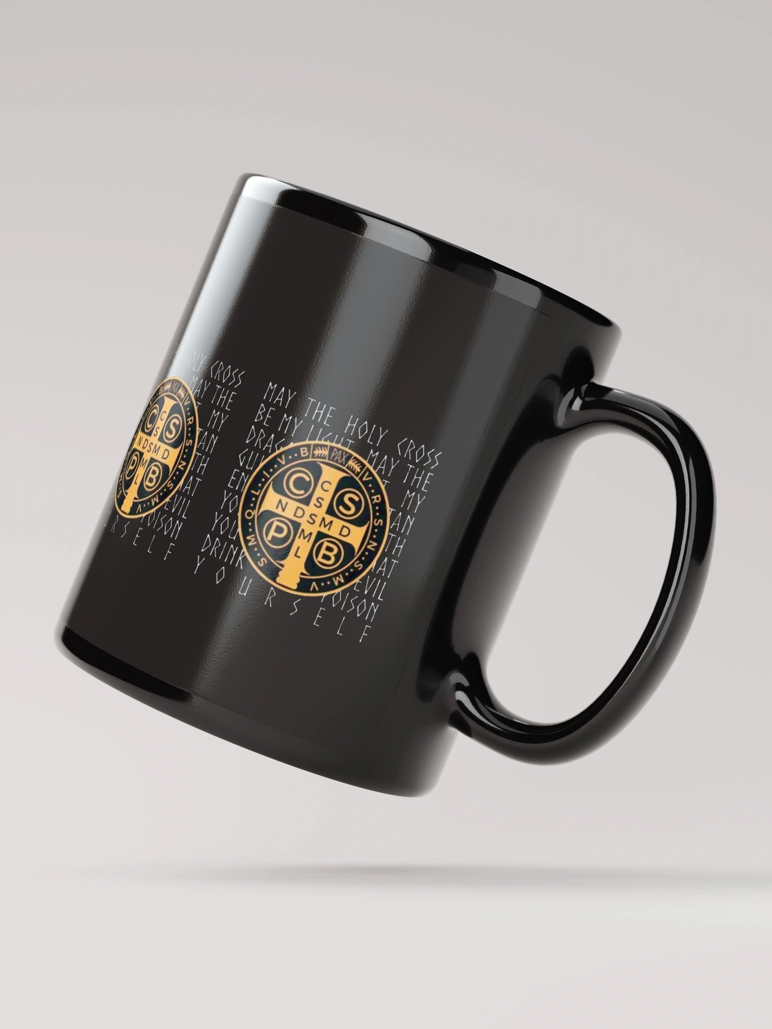 Cross Medallion Black Mug product image (2)