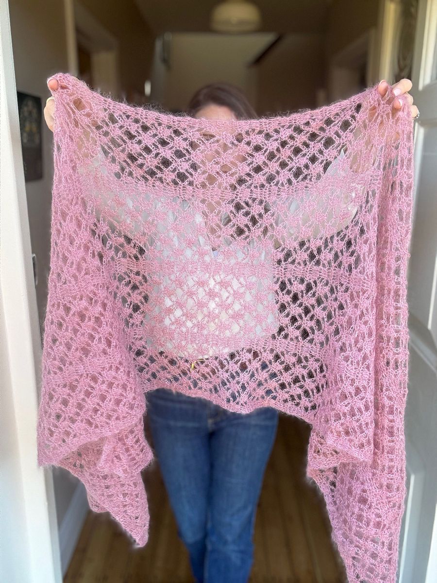 Foxtrot Lace Mohair Crochet Shawl Pattern PDF product image (4)