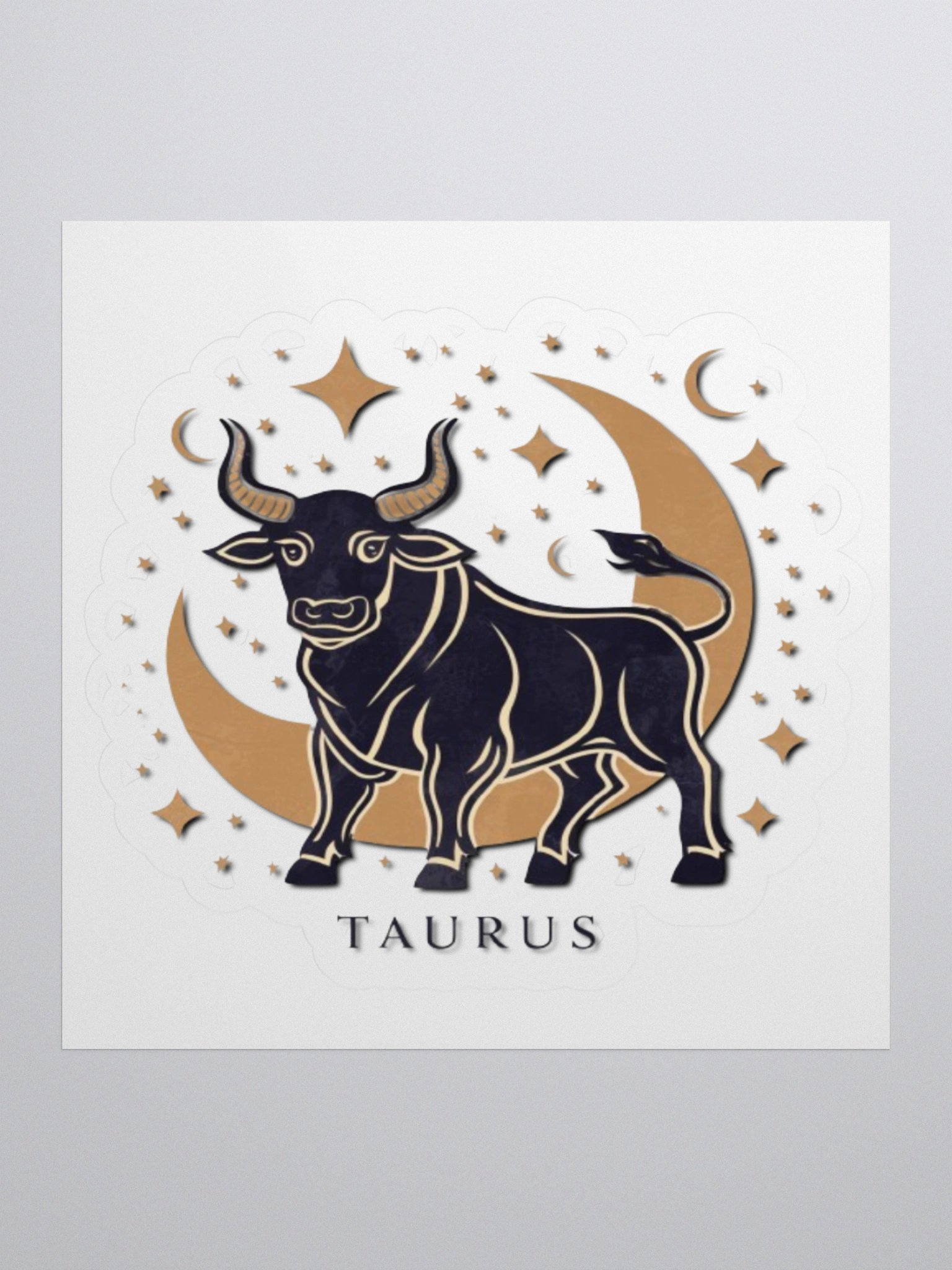 Taurus Zodiac Sticker - Exclusive Bull & Moon Design | TDS Music product image (2)