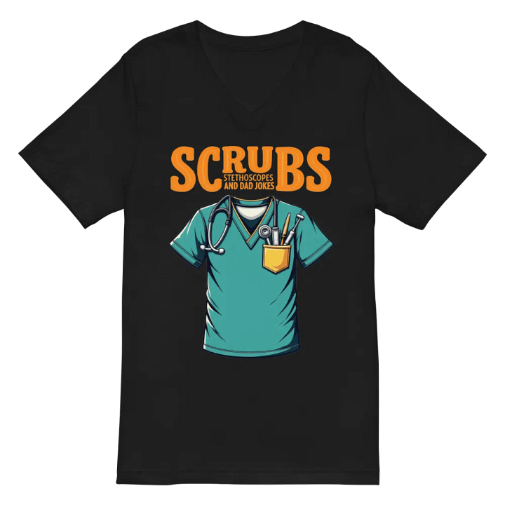 SCRUBS Stethoscopes and Jokers V-Neck Tee product image (3)