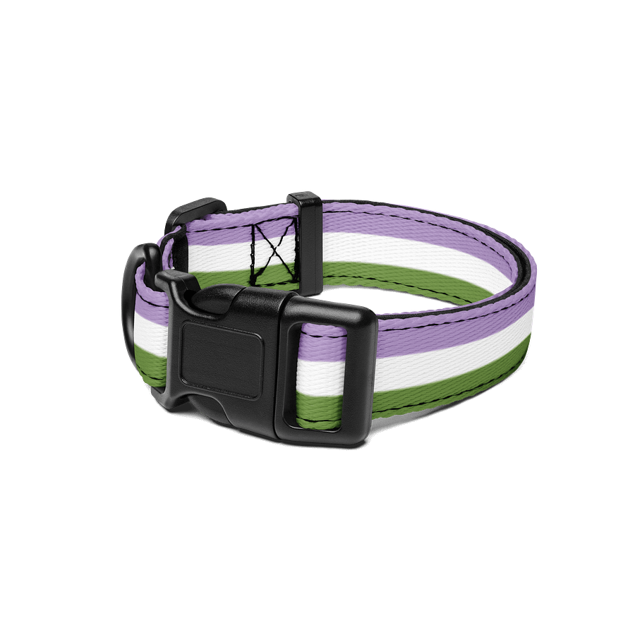 Genderqueer Pride Flag Pet Collar product image (1)