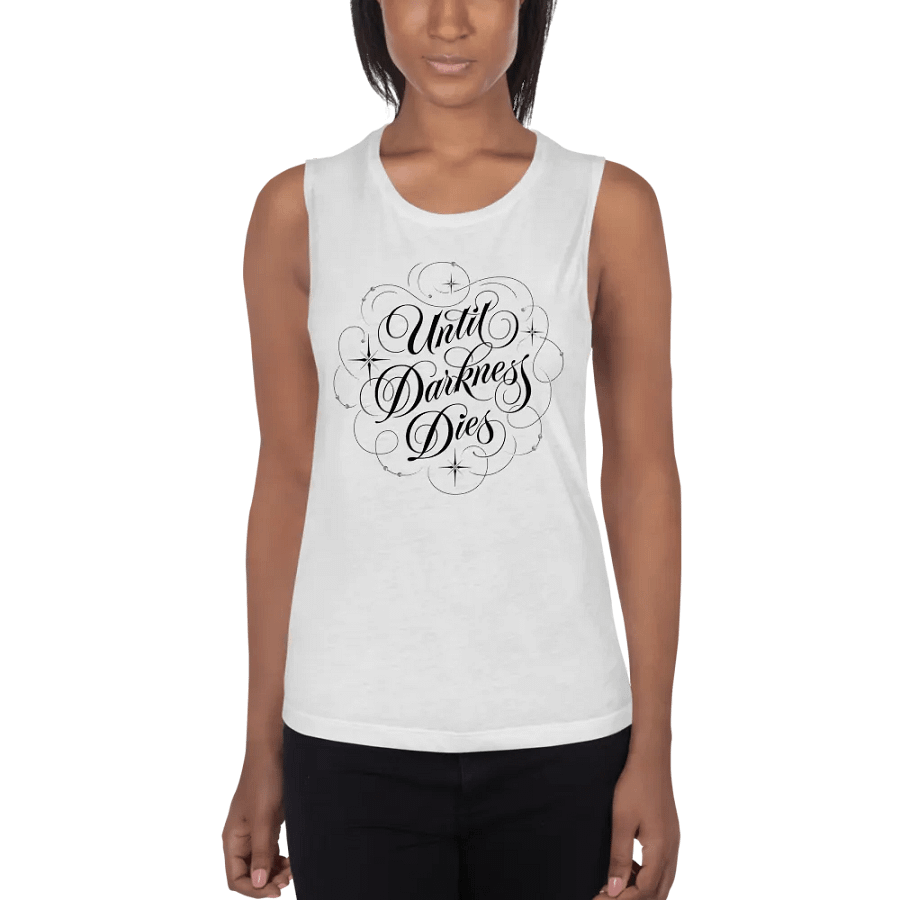 Until Darkness Dies (swirls design) Bella+Canvas Women's Flowy Muscle Tank product image (48)