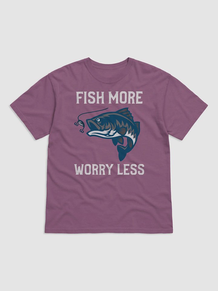 Fish more worry less fishing t-shirt product image (8)