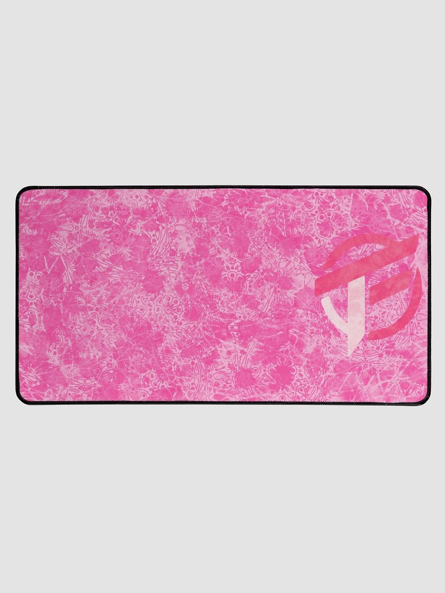 TopFrag™ Pink Emblem Desk Mat 15.5" x 31.5" product image (1)