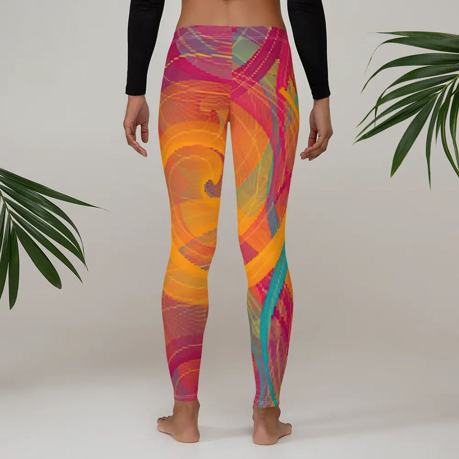 Vibrant Spiral Dreams Leggings product image (4)