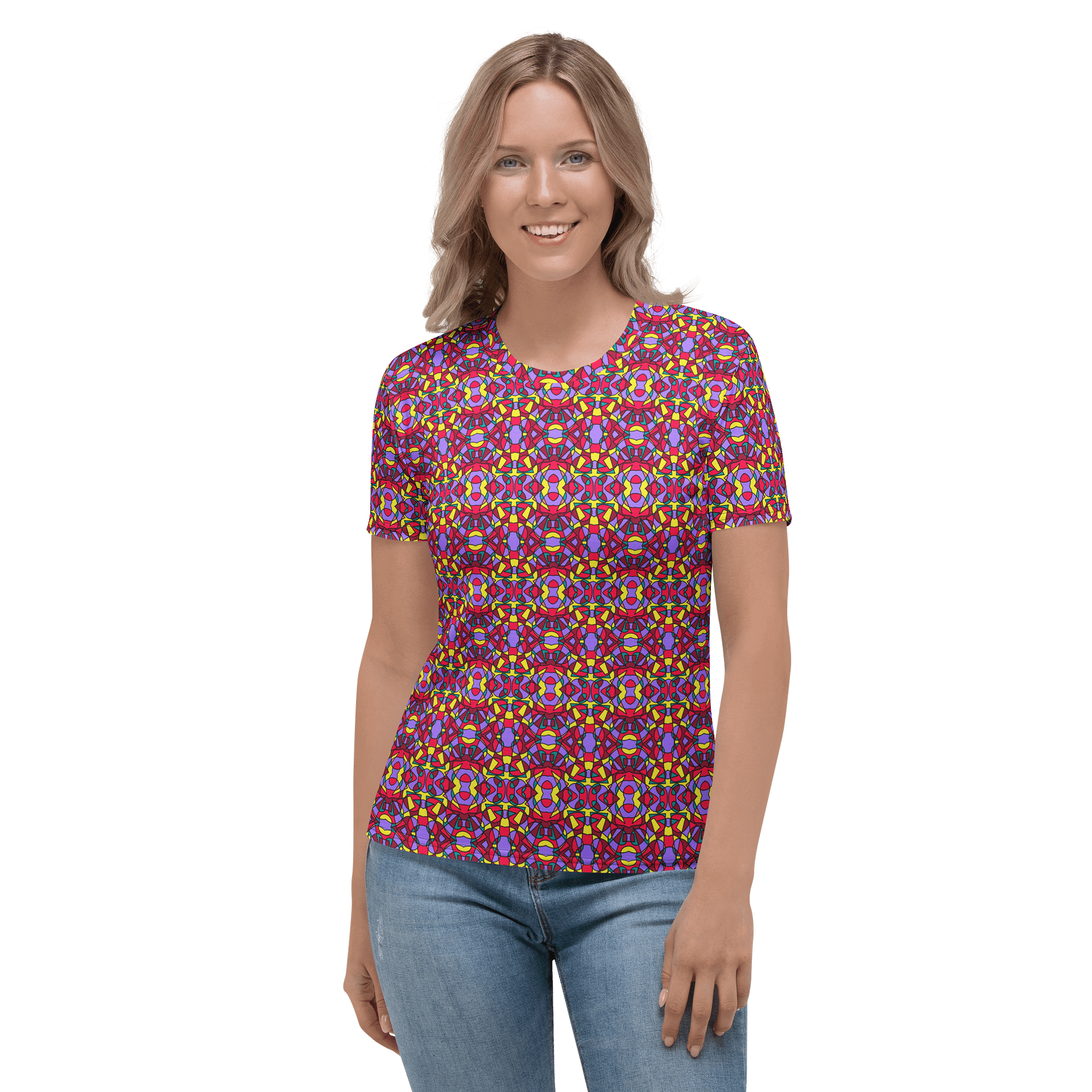 Retro Circus Ticket - All-Over Print Women's Crew Neck T-Shirt product image (1)