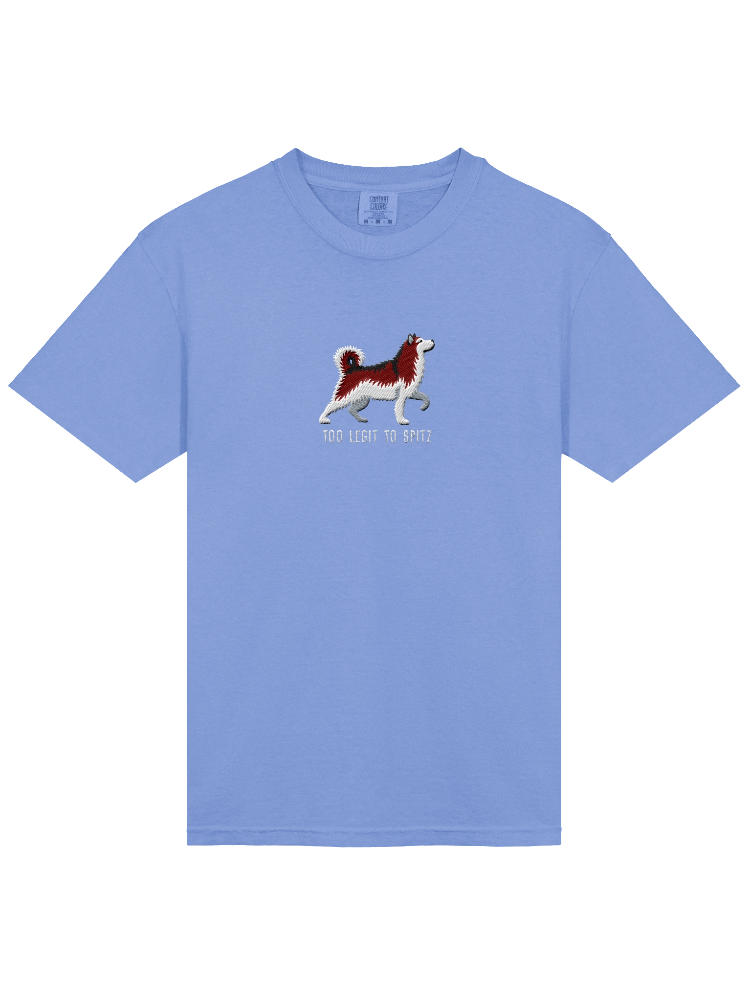 Too Legit to Spitz T-Shirt(Embroidered) of an Alaskan Malamute(Red) product image (33)