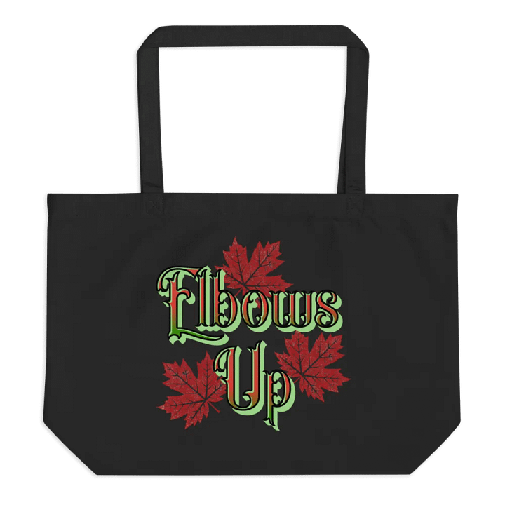 Elbows Up Maple Leaves Canada Glittery Eco Tote product image (1)