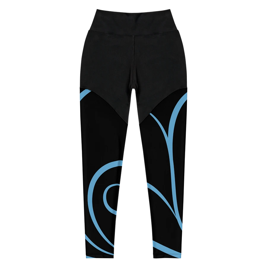 Flowing Blue Flourish All-Over Print Sports Leggings product image (53)