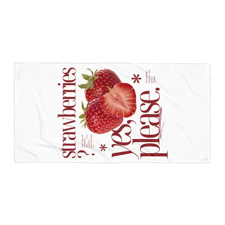 Retro Strawberries Sublimated Towel product image (2)