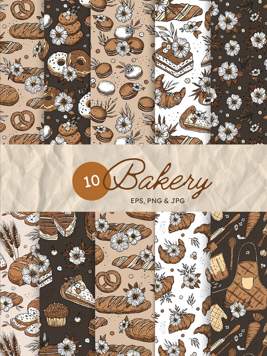 Bakery Seamless Patterns product image (1)