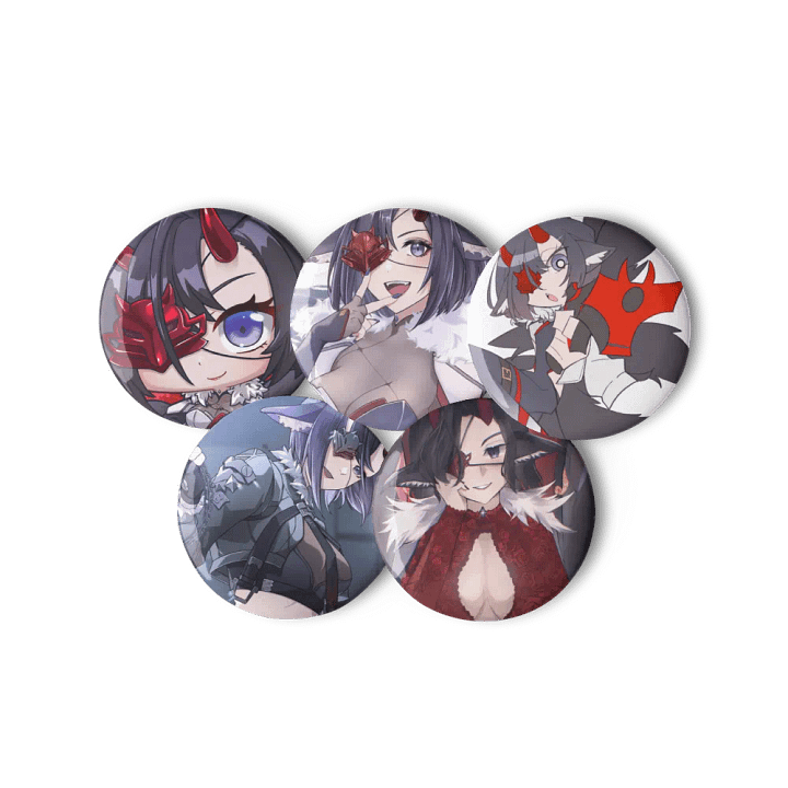 Hellfire Fox Button Set product image (2)