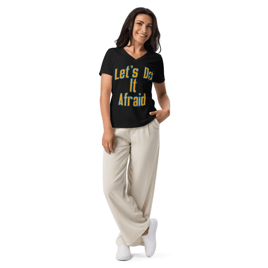 Let's Do It Afraid Women's V-Neck product image (12)
