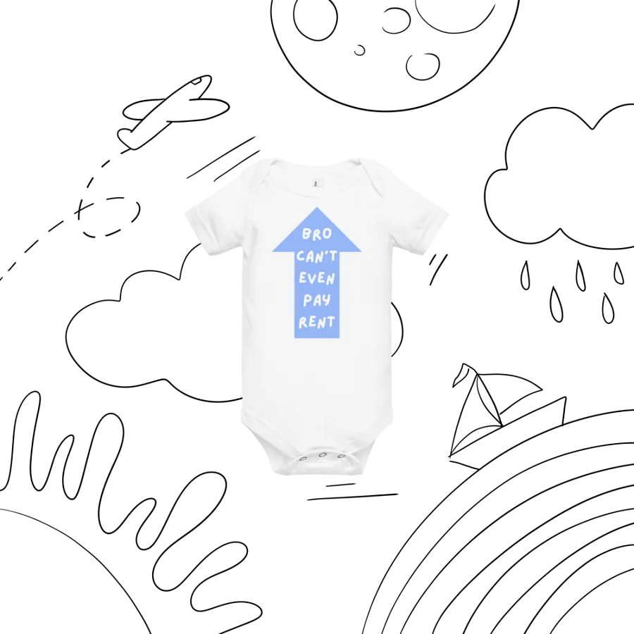 Bro can't even pay rent - baby onesie product image (6)