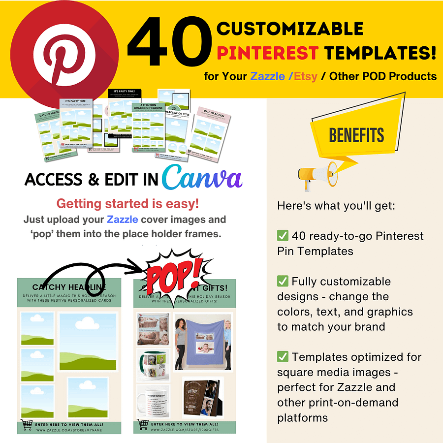 40 Pinterest PIN Templates product image (1)