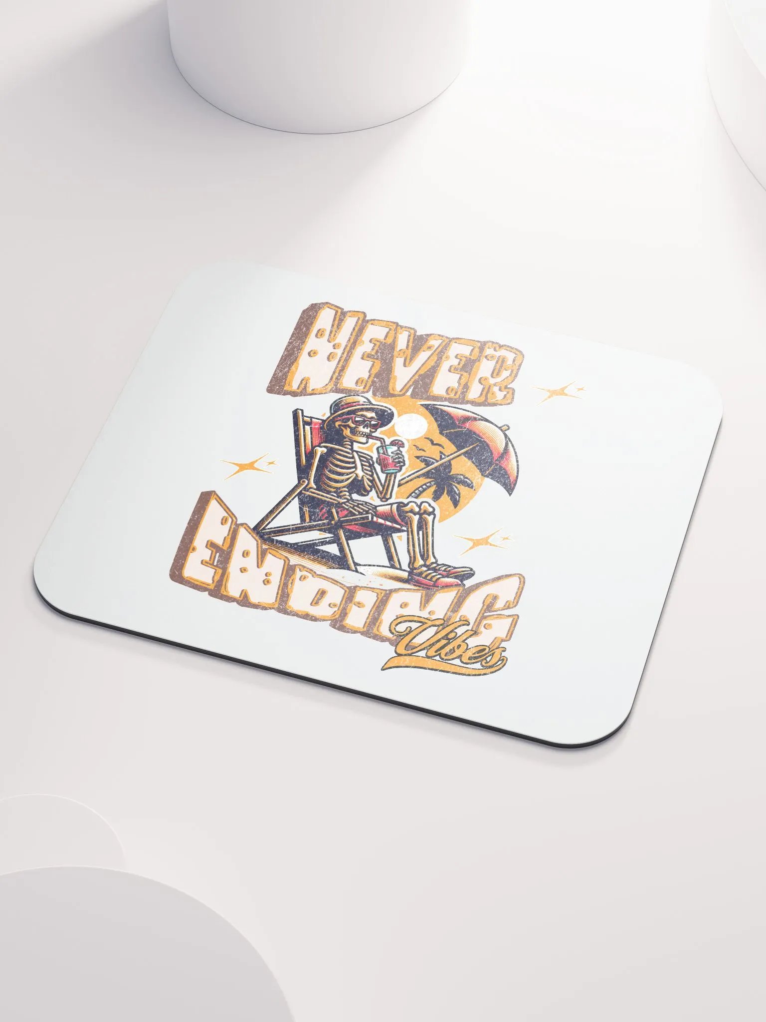 Never Ending Vibes Skeleton Tropical Mouse Pad product image (3)