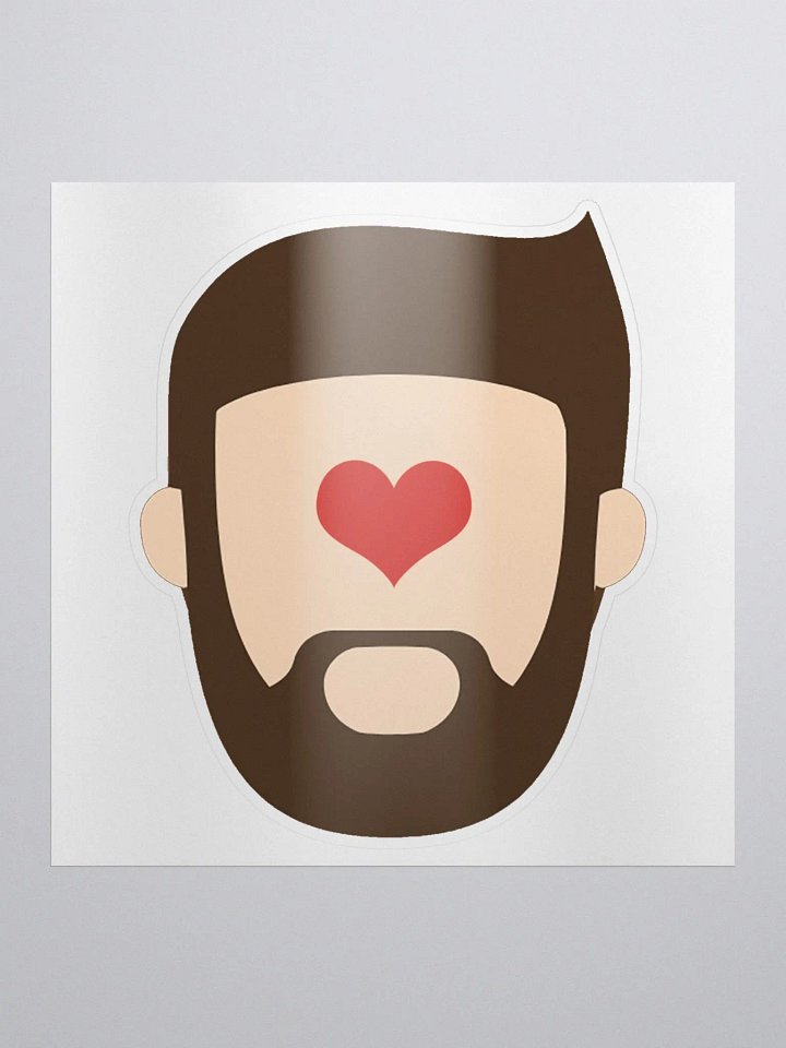 beardiHeart Emoji Vinyl Sticker product image (1)